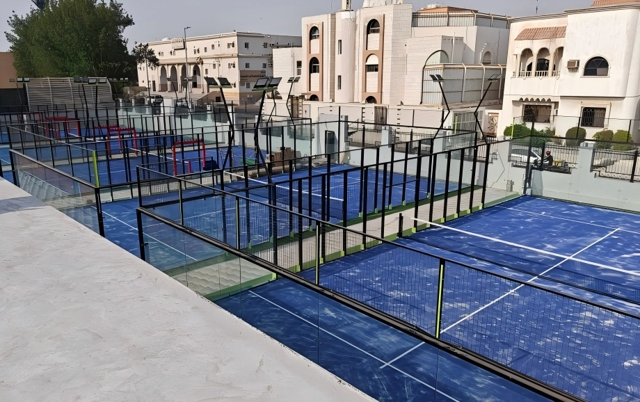 CGT panoramic padel courts completed for a padel club in Saudi Arabia